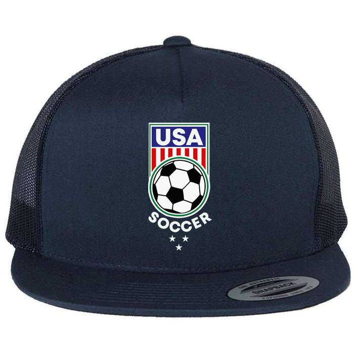 Football Soccer Awesome USA Soccer Flat Bill Trucker Hat