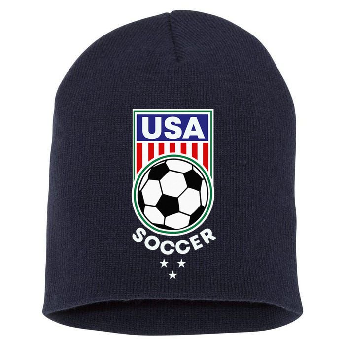 Football Soccer Awesome USA Soccer Short Acrylic Beanie