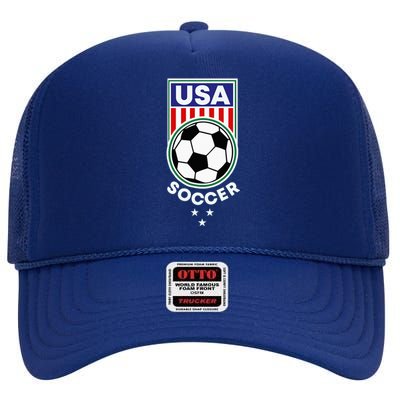 Football Soccer Awesome USA Soccer High Crown Mesh Back Trucker Hat