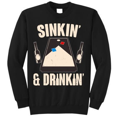 Funny Sinkin And Drinkin Cornhole Game Sweatshirt
