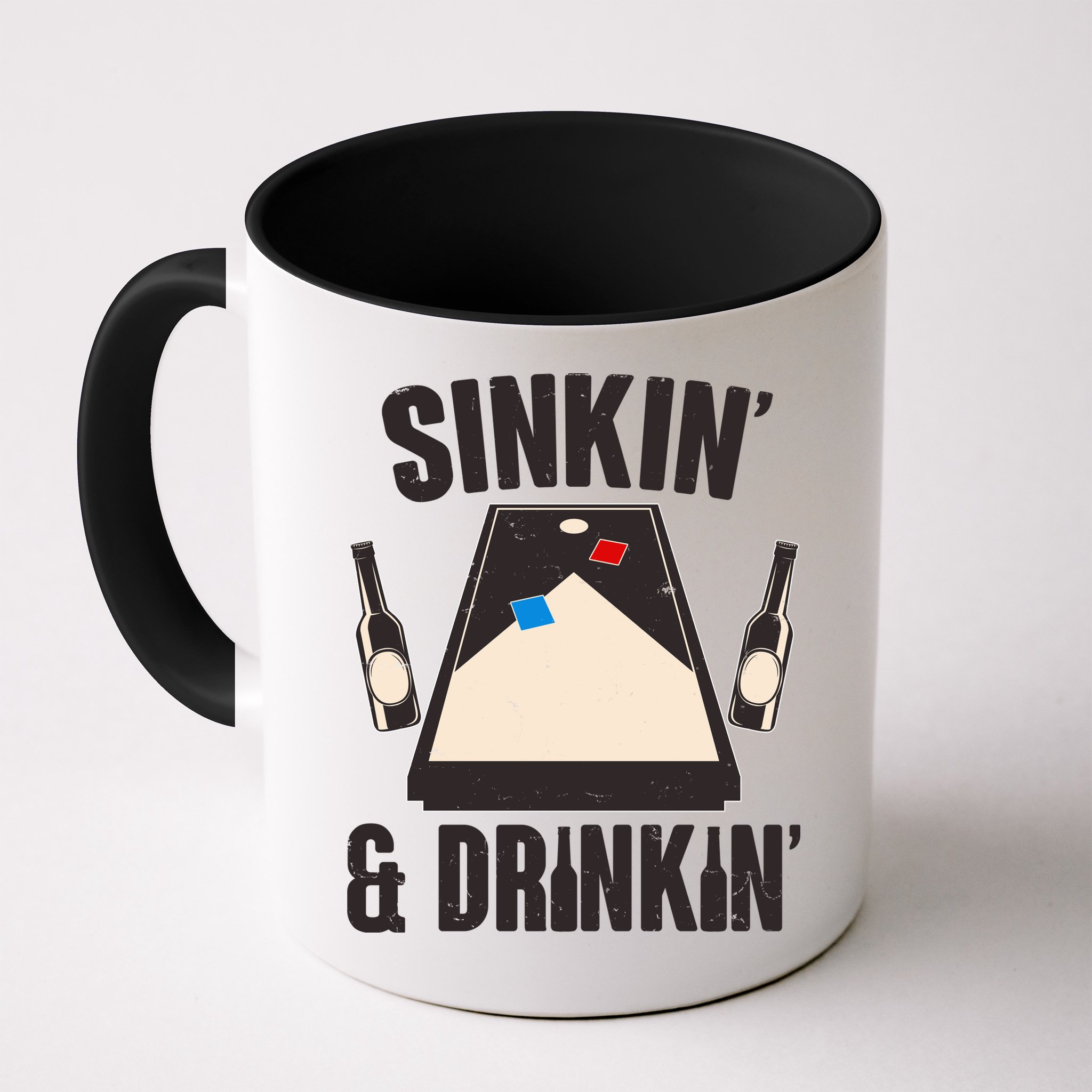 Funny Sinkin And Drinkin Cornhole Game Mug
