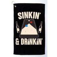 Funny Sinkin And Drinkin Cornhole Game Golf Towel