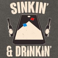 Funny Sinkin And Drinkin Cornhole Game Cotton Canvas Backpack
