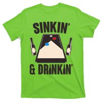 Funny Sinkin And Drinkin Cornhole Game T-Shirt