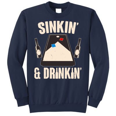 Funny Sinkin And Drinkin Cornhole Game Sweatshirt