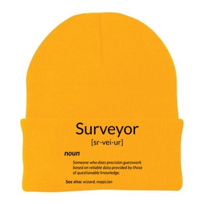 Funny Surveying Apparel Surveyor Definition Knit Cap Winter Beanie