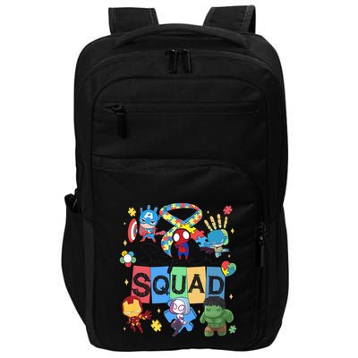 Funny Superhero Autism Super Squad Impact Tech Backpack