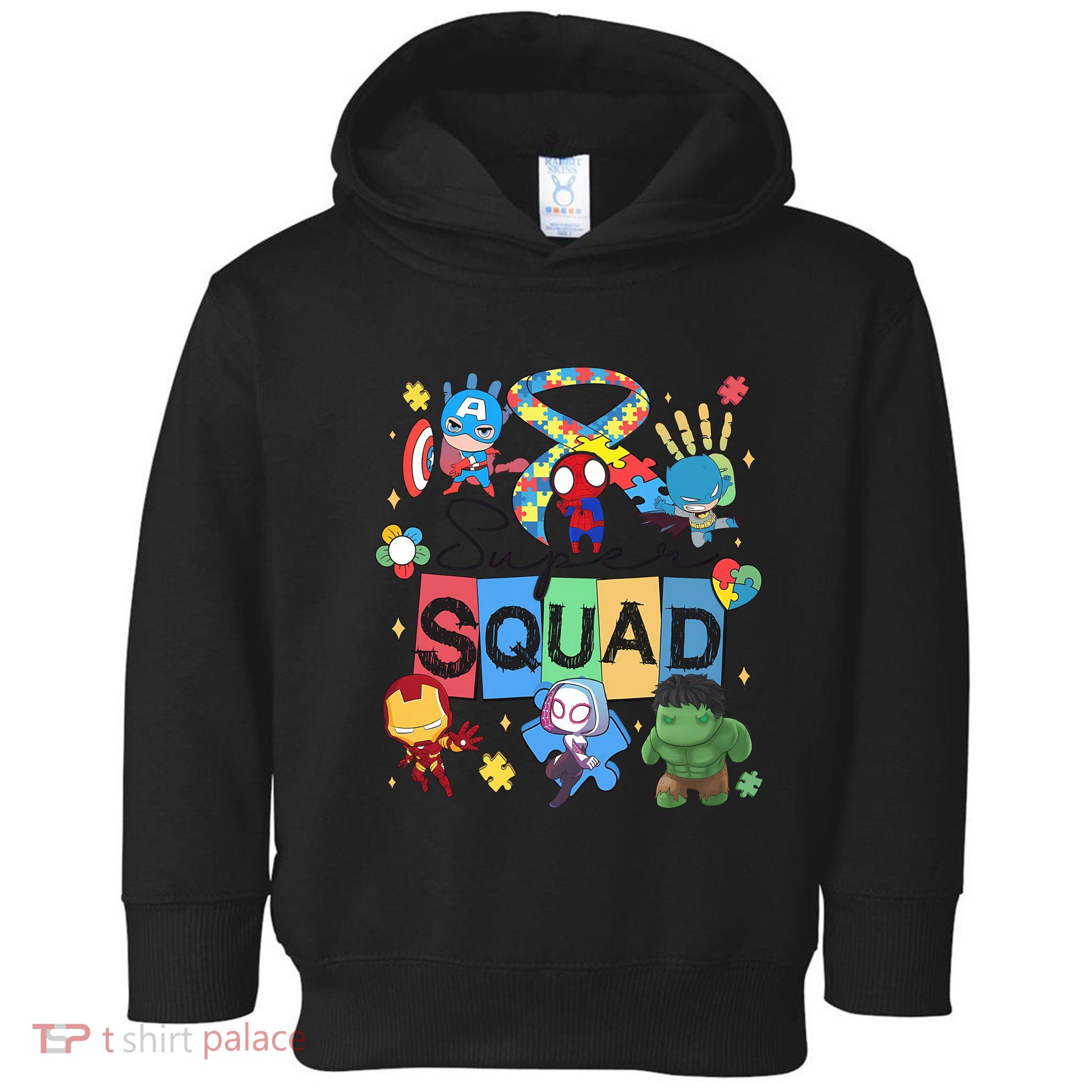 Funny Superhero Autism Super Squad Toddler Hoodie
