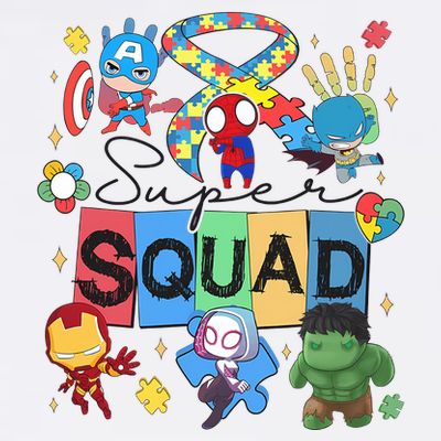 Funny Superhero Autism Super Squad T-Shirt