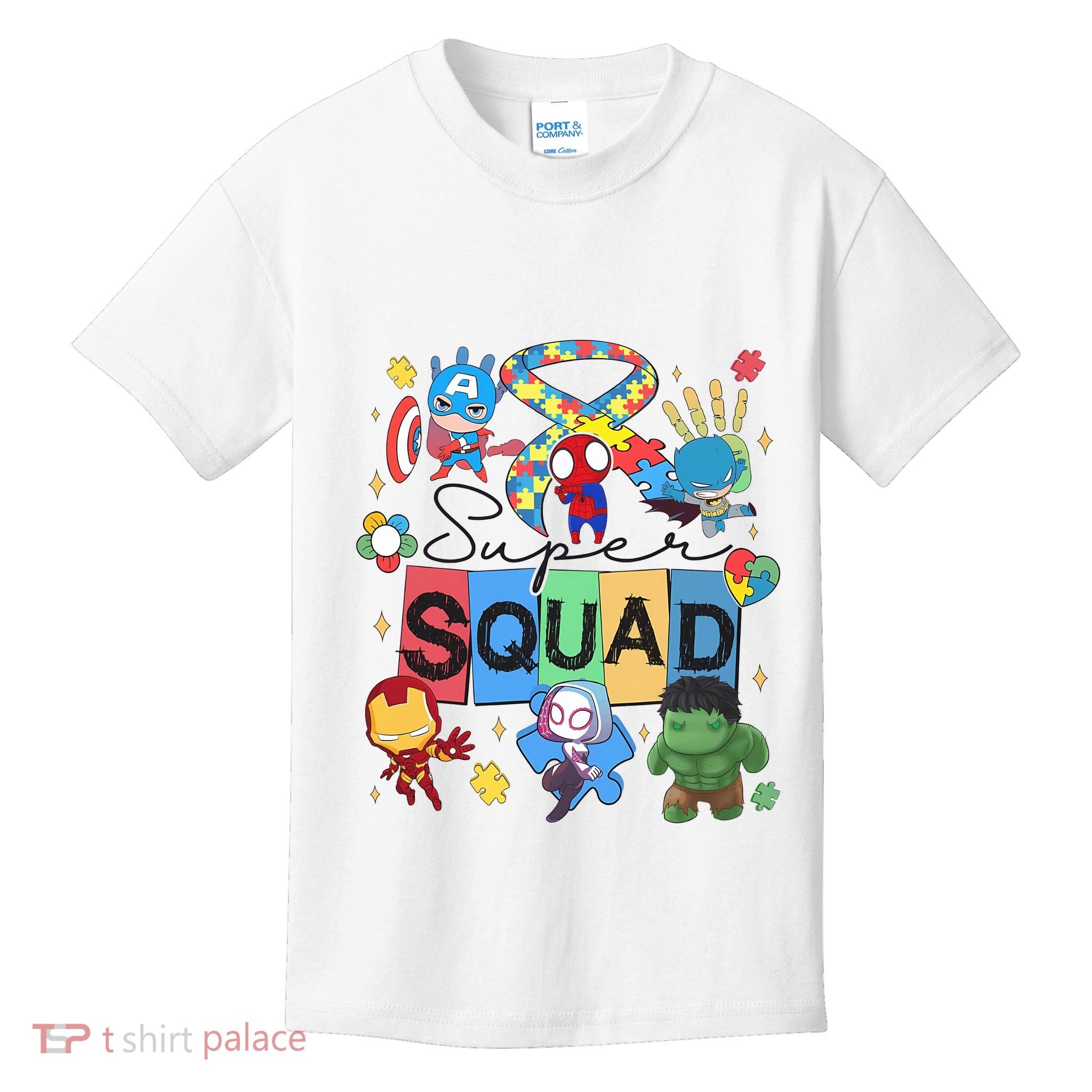 Funny Superhero Autism Super Squad Kids T-Shirt