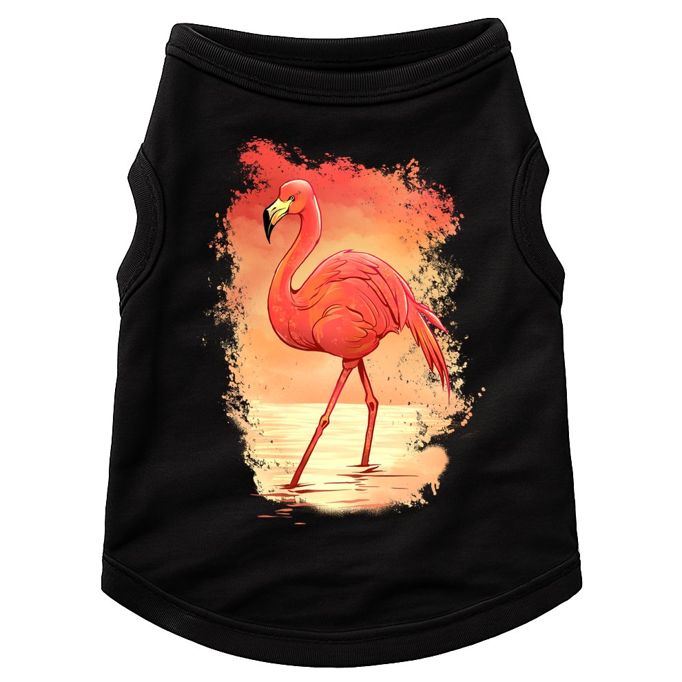 Flamingo Sunset Art Doggie Tank
