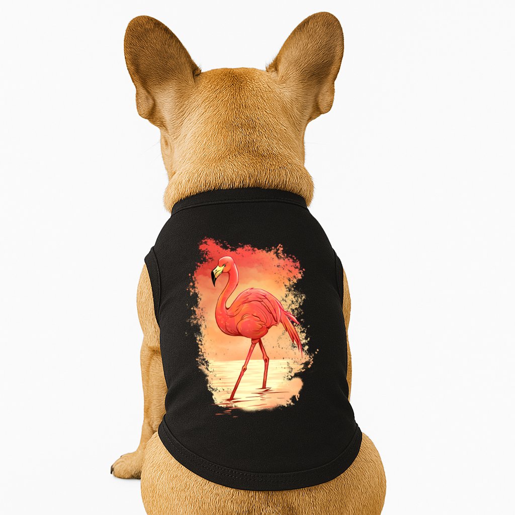 Flamingo Sunset Art Doggie Tank