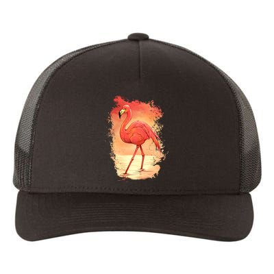 Flamingo Sunset Art Yupoong Adult 5-Panel Trucker Hat