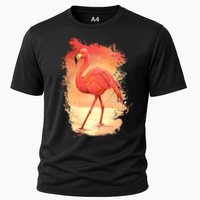 Flamingo Sunset Art Cooling Performance Crew T-Shirt