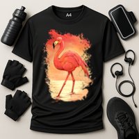 Flamingo Sunset Art Cooling Performance Crew T-Shirt