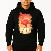 Flamingo Sunset Art Hoodie