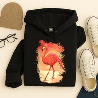 Flamingo Sunset Art Hoodie