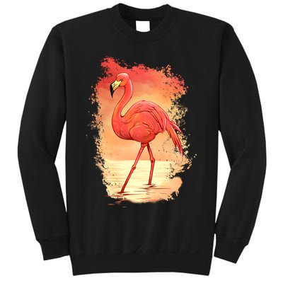 Flamingo Sunset Art Sweatshirt