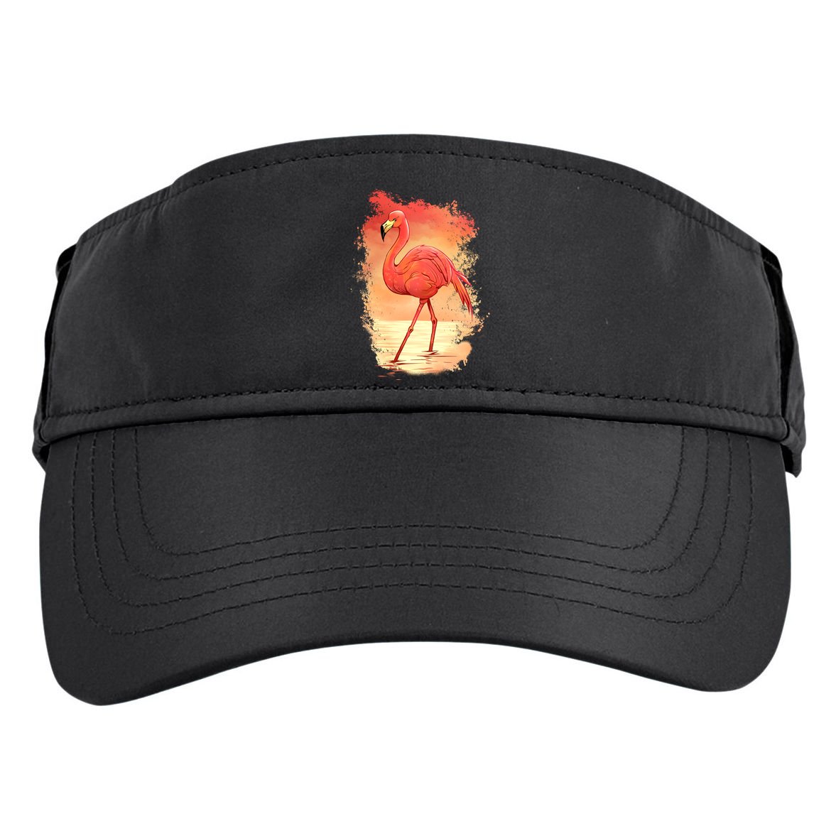 Flamingo Sunset Art Adult Drive Performance Visor