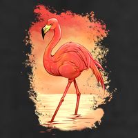 Flamingo Sunset Art Adult Drive Performance Visor