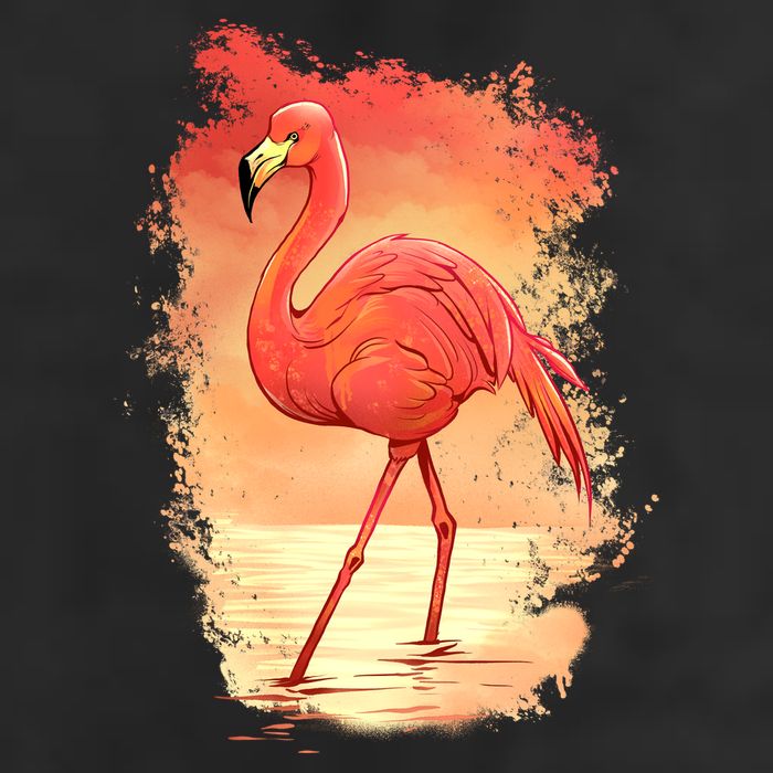 Flamingo Sunset Art Adult Drive Performance Visor