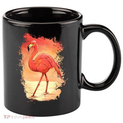 Flamingo Sunset Art 11oz C Handle Ceramic Mug