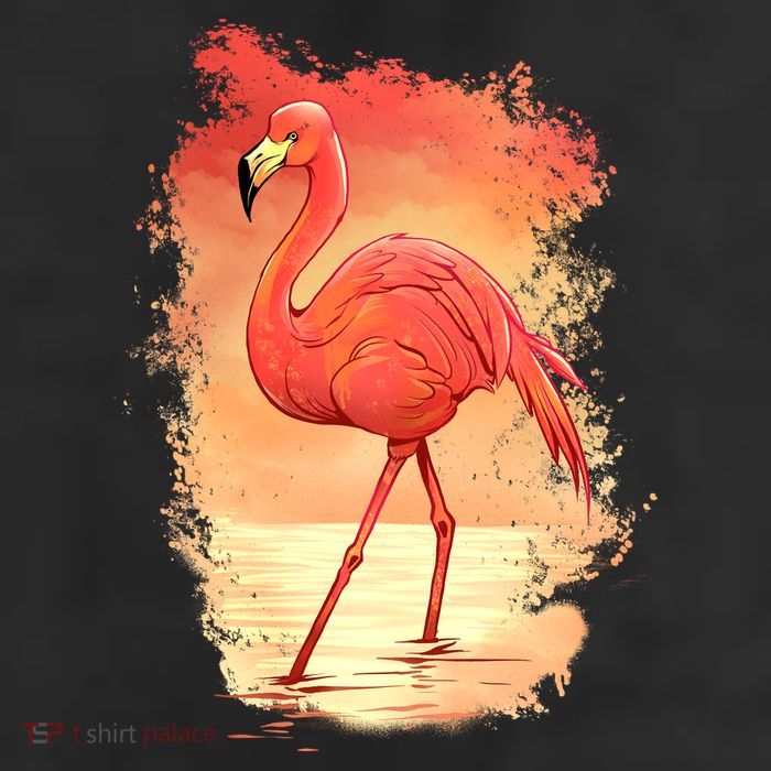 Flamingo Sunset Art 11oz C Handle Ceramic Mug