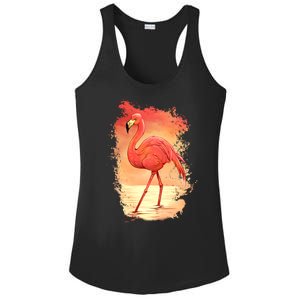 Flamingo Sunset Art Ladies PosiCharge Competitor Racerback Tank