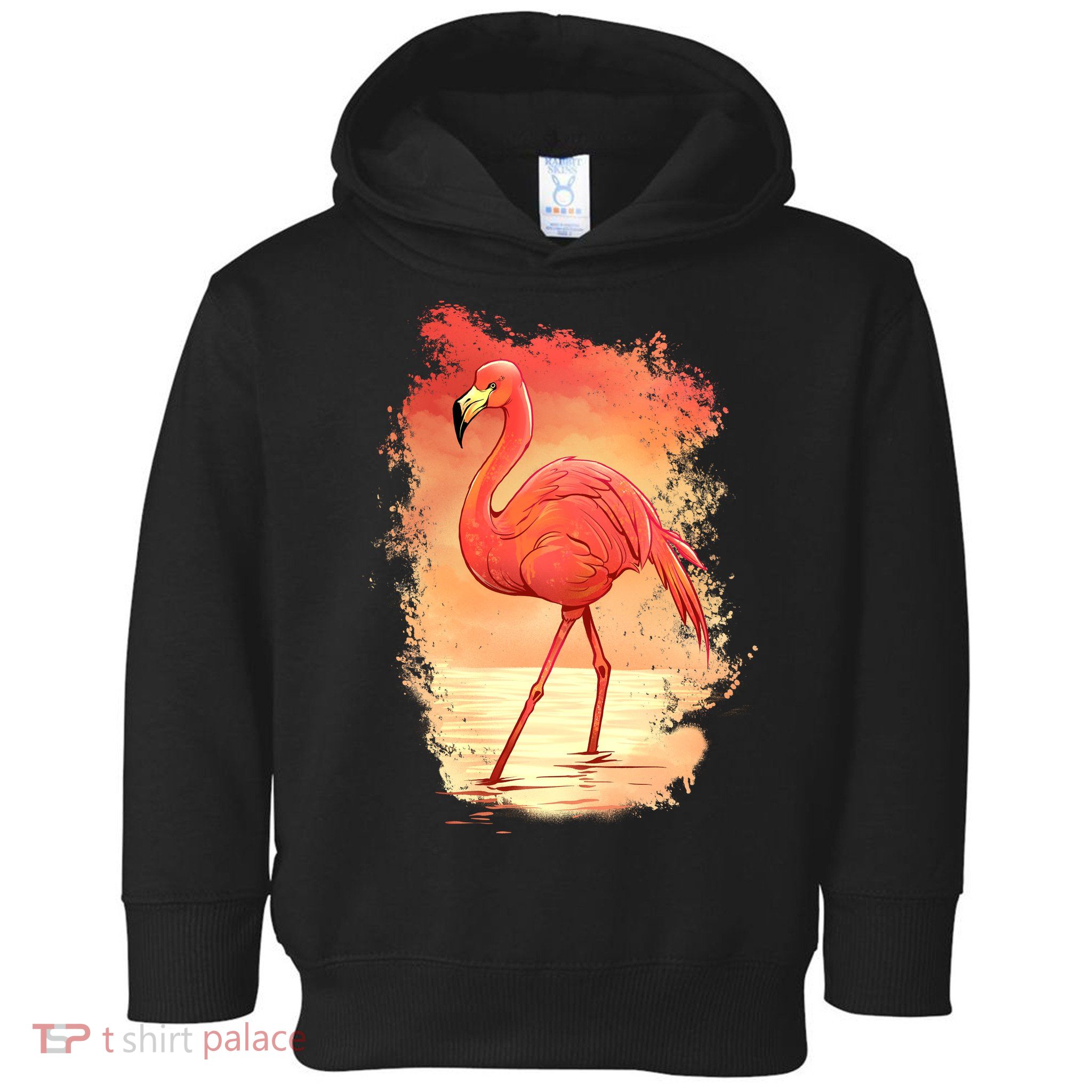 Flamingo Sunset Art Toddler Hoodie
