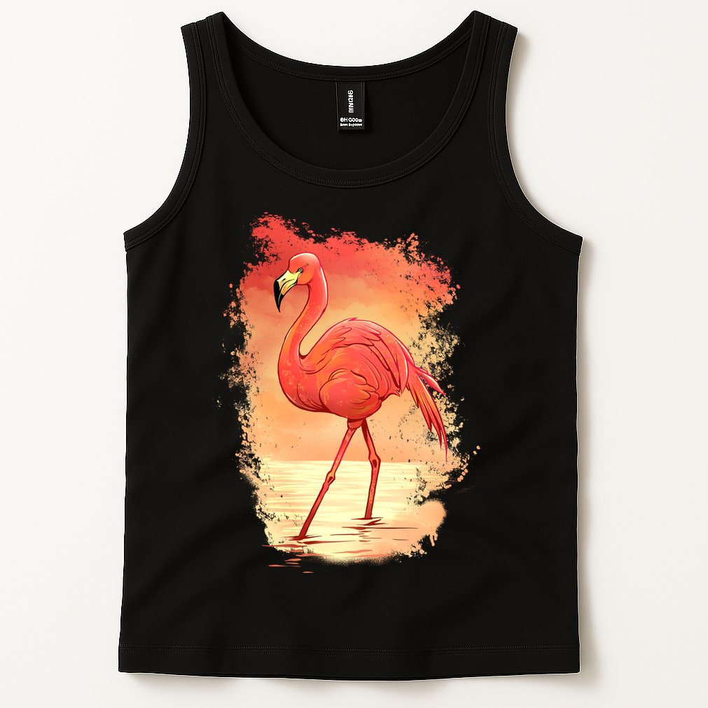 Flamingo Sunset Art Tank Top