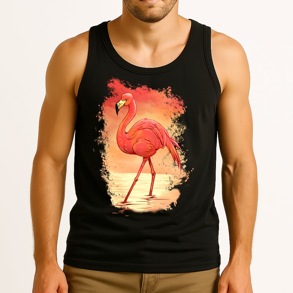 Flamingo Sunset Art Tank Top