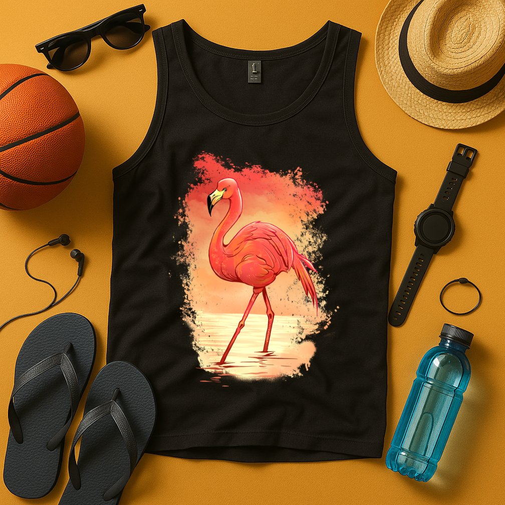 Flamingo Sunset Art Tank Top