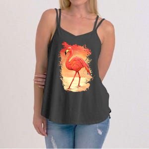 Flamingo Sunset Art Women's Strappy Tank