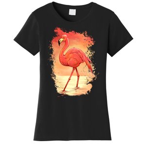 Flamingo Sunset Art Women's T-Shirt