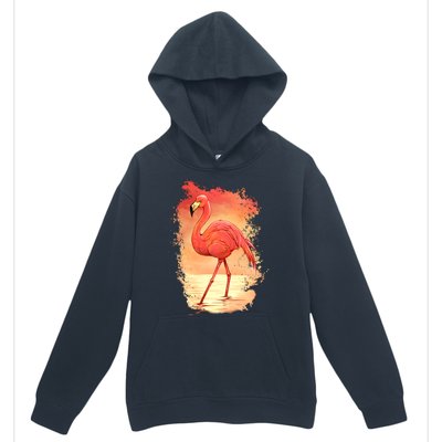 Flamingo Sunset Art Urban Pullover Hoodie