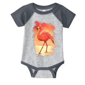 Flamingo Sunset Art Infant Baby Jersey Bodysuit