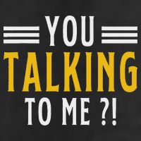 Funny Saying Are You Talking To Me 7 Panel Mesh Trucker Snapback Hat
