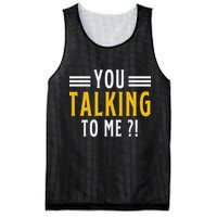 Funny Saying Are You Talking To Me Mesh Reversible Basketball Jersey Tank