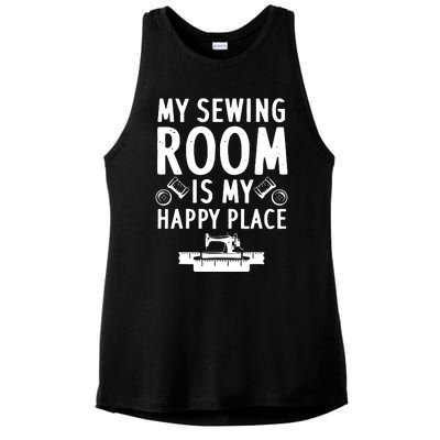 Funny Sewing Art For Men Women Quilting Sewing Machine Lover Ladies PosiCharge Tri-Blend Wicking Tank