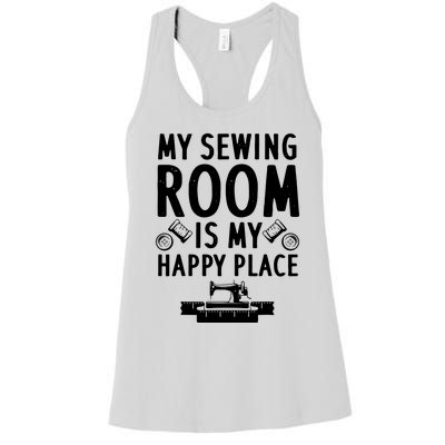 Funny Sewing Art For Men Women Quilting Sewing Machine Lover Women's Racerback Tank