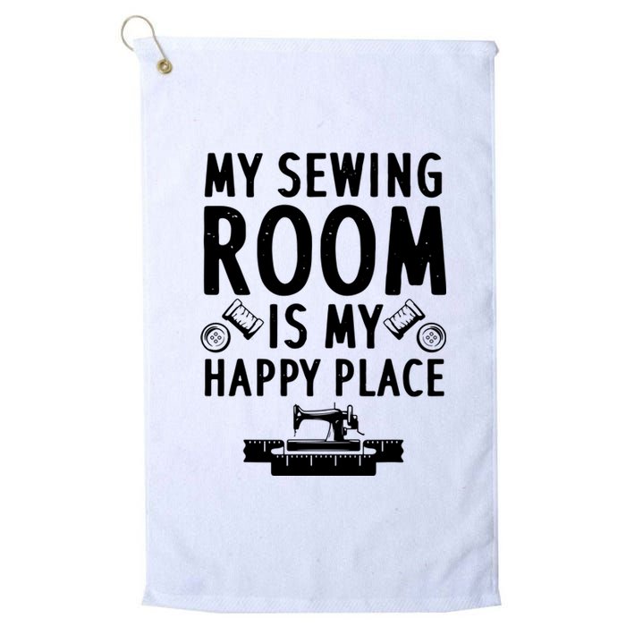 Funny Sewing Art For Men Women Quilting Sewing Machine Lover Platinum Collection Golf Towel