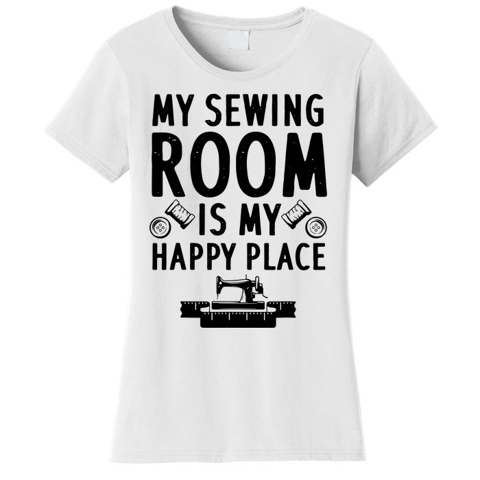 Funny Sewing Art For Men Women Quilting Sewing Machine Lover Women's T-Shirt