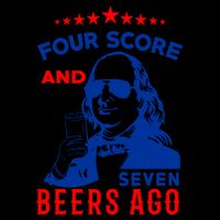 Four Score And Seven Beers Ago 4th Of July USA Merica 16 in Basic Backpack