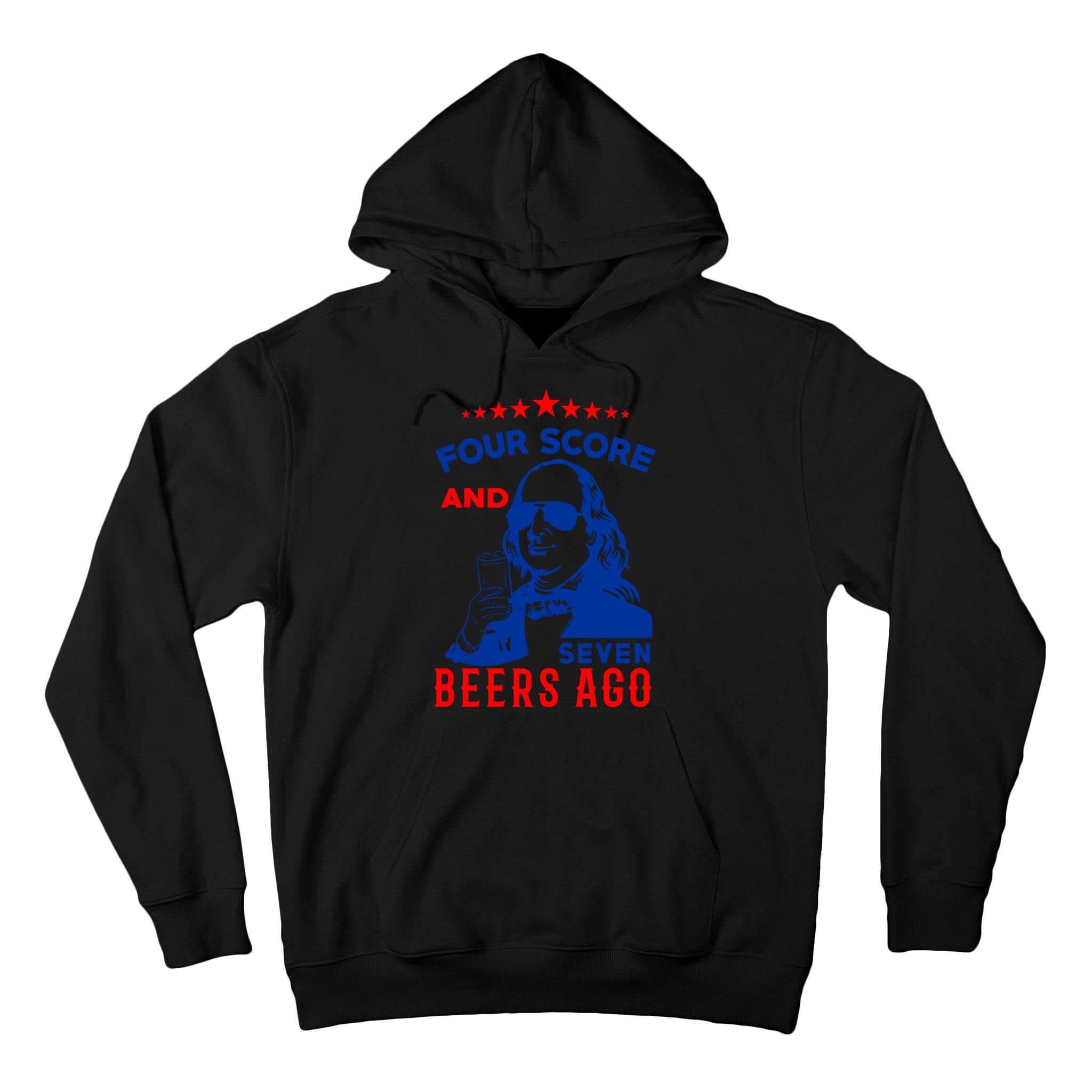Four Score And Seven Beers Ago 4th Of July USA Merica Tall Hoodie
