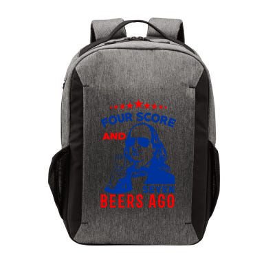 Four Score And Seven Beers Ago 4th Of July USA Merica Vector Backpack