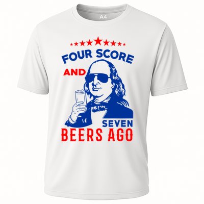 Four Score And Seven Beers Ago 4th Of July USA Merica Performance Shirt