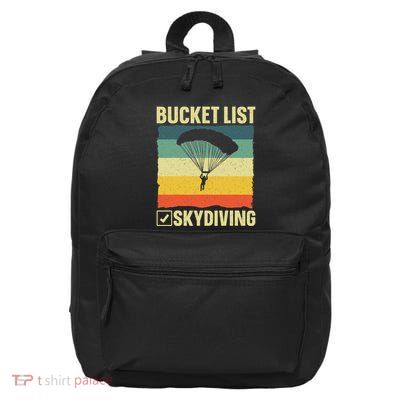 Funny Skydiving Art For Women Skydiver Sky Diving Lover 16 in Basic Backpack
