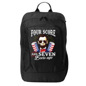 Four Score And 7 Beers Ago 4th Of July Drinking Like Lincoln City Backpack