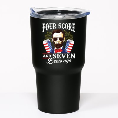 Four Score And 7 Beers Ago 4th Of July Drinking Like Lincoln Tumbler
