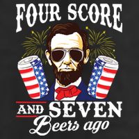 Four Score And 7 Beers Ago 4th Of July Drinking Like Lincoln Golf Towel